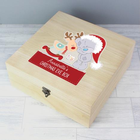 Personalised Tiny Tatty Teddy Large Wooden Christmas Eve Box Extra Image 1